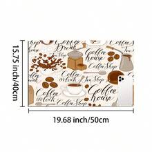 1 件咖啡图案印花吸水垫、浓缩咖啡机台面吸水垫、水槽排水垫、柔软水龙头垫、浴室水槽杯垫、厨房和浴室装饰 - 彩色 - 查看 16