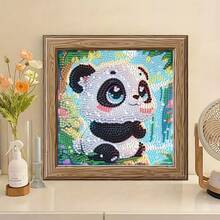 DIY Panda Diamond Painting Kit - Round Acrylic Rhinestones Mosaic Craft Set, Home Decor And Unique Birthday Gift - Multicolor - View 7