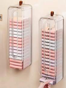 1pc Underwear Storage Box, Wall-Mounted Hanging Organizer For Socks, Closet Storage Solution Without Drilling, Back To School