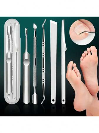 Ingrown Toenail Pedicure Tool Kit, Nail Manicure Set For Dead Skin And Calluses, Stainless Steel Nail Care Suitable For Elderly,Nail Supplies,Nail Tools,Nail Art Tools,Back To School,Nails,Nail Tools For Press On Nails,Manicure Pedicure Tools