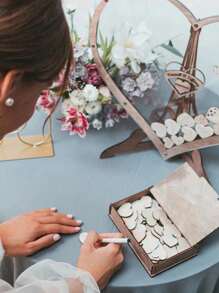 Wooden Wedding/Party Check-In Desk, Signature Table Decor Crafts