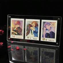 Support en acrylique pour personnage d'anime et carte de jeu, porte-photo et cadre, organisateur de stockage épais transparent pour cartes de collection, 6,5 x 9,1 yard
