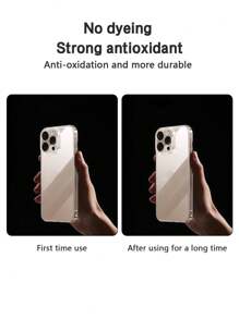 1pc Clear Anti-Fall Phone Case, Compatible With Apple/Android Series Mobile Phones, Transparent Anti-Drop Phone Case, Phone Protective Cover, Phone Shell, Phone Case, Anti-Drop Phone Case, Clear Phone Case, Minimalist Phone Case, Solid Color Phone Case, Transparent Phone Case, TPU Anti-Drop Phone Case (Military-Grade Anti-Drop)