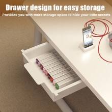 Laptop Bed Table, Laptop Desk For Bed, Foldable Laptop Bed Desk With USB Charge Port, Handle, Desktop Card Slot, Cup Slot, Side Drawer, Portable Laptop Table For Bed Eating Reading Working