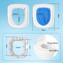 Kit de artefactos de entrenamiento para el baño de perros y gatos, bandeja de arena, inodoro, entrenador reutilizable extraíble, productos de entrenamiento para limpieza de mascotas - Gris - Ver 6