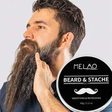 MELAO 胡须膏 胡须蜡 造型调理胡须膏 - 抚平、塑造、滋润和软化粗糙、干燥的胡须，同时促进胡须生长，使胡须更浓密/更健康