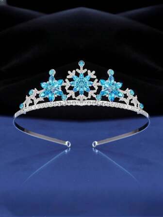 2 st snöflingekrona för barn, färgglada håraccessoarer med prinsesskrona för flickor