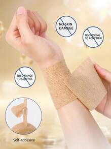 1 Roll/3 Roll/5 Roll Skin Tone Elastic Self-Adhesive Bandage, Breathable Flexible Fabric Non-Woven Adhesive Bandage Gym Accessories Sales Sports Tape
