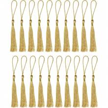 20pcs Miniature Silk Tassel Soft Glossy Handmade Bookmarks With Rope Loop, For Keychain, Earring, Jewelry Making, Memorabilia, Graduation Ceremony, Garment Sewing, Gift Tags DIY Craft Project - Multicolor - View 1