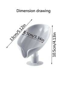 1 件装简约灰色免打孔肥皂盒，普通肥皂架，适用于浴室，适合返校季 - 灰色 - 查看 3