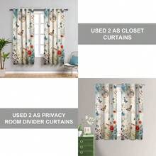 Local Warehouse, Curtains -Moth Butterfly Door Curtain For Doorway, Mushroom Moon Phase Boho Flowers Closet Door Cover Curtain For Bedroom Living Room Closet Door, 1 Panel 34" W X 80" L - 蝴蝶_a42 - 查看 5