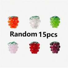 5/10/15 Pcs Handmade Glass Raspberry Beads - Jewelry Accessory For DIY Bracelets, Earrings And Pendants - Fashion Decorative Beads - No Metal, Solid Glass - Glazed Raspberry - View 22