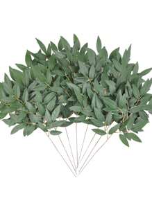 2PCS/4PCS/8PCS Green Leaf Artificial Silk Green Bamboo Leaf DIY Wedding Arched Bouquet Filling Table Center Decoration Home Interior Decoration