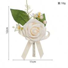 Fleurs de poitrine simulées, fleurs de poitrine en rose, broches, revers de costume raffinés, convenant pour les mariages, les saisons de remise des diplômes, les fêtes à thème, les rassemblements de vacances, etc.
