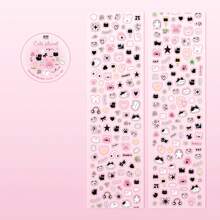 1 Roll Cute Small Piggy Handwritten Stickers, Suitable For Scrapbooking, Nail Art, Gifts, Office, Home, Marking, Labels, Classroom, Toys, Student Journaling, Creative Retro Sticker Decor DIY Supplies, Rainbow Gummy Series,School Supplies,Back To School