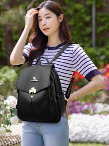 Diebstahlsicherer Rucksack aus Kunstleder für Frauen, multifunktionale modische Tasche für den Tag, leichte Reise-Tasche mit vielen Taschen, große Kapazität einfacher Schulranzen, praktische Büchertasche, für Studenten, Reisen, Geschäftsreisen, tägliches Pendeln, Einkaufen, Büro, Date, Outdoor, Geburtstaggeschenk, Feiertagsgeschenk, Rucksack