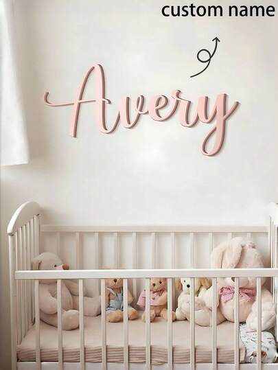 1 pieza de 10-120 cm (4-48 pulgadas) de ancho, letrero de nombre de madera personalizado, color de fuente opcional, estereoscópico 3D, sencillo, elegante, lindo, estilo bohemio, decoración de habitación, letras de madera personalizadas, letreros de madera personalizados, decoración de letra para boda, decoración de pared de letra personalizada, decoración de fiesta personalizada, adecuado para decoración del hogar, decoración de pared, dormitorio, sala de estar, fiesta, decoración de boda