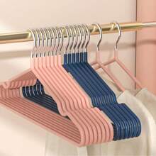1/10/20/40/60 Pcs Adult Seamless Non-Slip Stainless Steel Clothes Hangers, Household