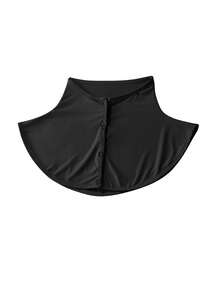 GOLOVEJOY 1 件女士冰丝纯色按扣颈部保护器，轻便透气防晒围巾，适合夏季户外驾驶健身房配件