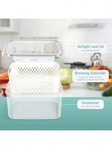 6pcs Transparent Plastic Food Storage Containers With Lids - Reusable, Multipurpose Airtight Containers, Ideal For Refrigerator Organization To Store Fruits, Vegetables And Dry Goods, Good Preservation Effect, Ventilation Design, Easy To View - Multicolor - View 10
