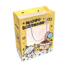 5pcs Birthday Dog Tote Bag Birthday Gift Packaging Bag Cartoon Gift Thick Cardboard Storage Bag