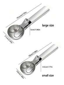 1 件不锈钢冰淇淋勺，非常适合冷冻酸奶、多功能水果勺、多功能冰淇淋勺、不锈钢双用勺、带舒适防霜手柄的不粘冰淇淋勺、带扳机的重型金属冰淇淋勺、坚固的馅料勺、家用冰淇淋工具勺，易于清洁，适用于冰淇淋、饼干面团、冰糕、杏仁，非常适合厨房、甜品店和西餐厅。 - 銀色 - 查看 11
