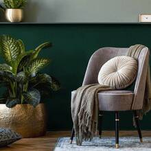 1 Cuộn Giấy dán tường trang trí nhà màu xanh lá cây đậm, Giấy dán tường Vinyl chống thấm nước cho nhãn dán phòng khách, Nhãn dán tường tủ bếp, Giấy dán tường lột và dán Trang trí phòng Trang trí tường - Màu xanh lá cây đậm - Xem 3