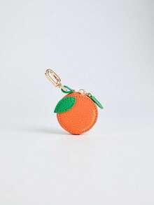 Mini portmonetka na monety z zawieszką w kształcie owocu pomarańczy, kompatybilna z Airtagiem, prezent dla dziewczyny, kobiety, portfel damski, mini portfel, portfel na monety, portfel