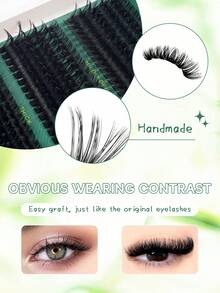 全新 300/290/270 片/15 排 DIY 5D 海绵延长条套装，自然浓密，30D/40D/50D/60D/80D/100D 睫毛簇，D/DD/CC 卷发，8-16 毫米长，模糊卷发，适合家庭使用