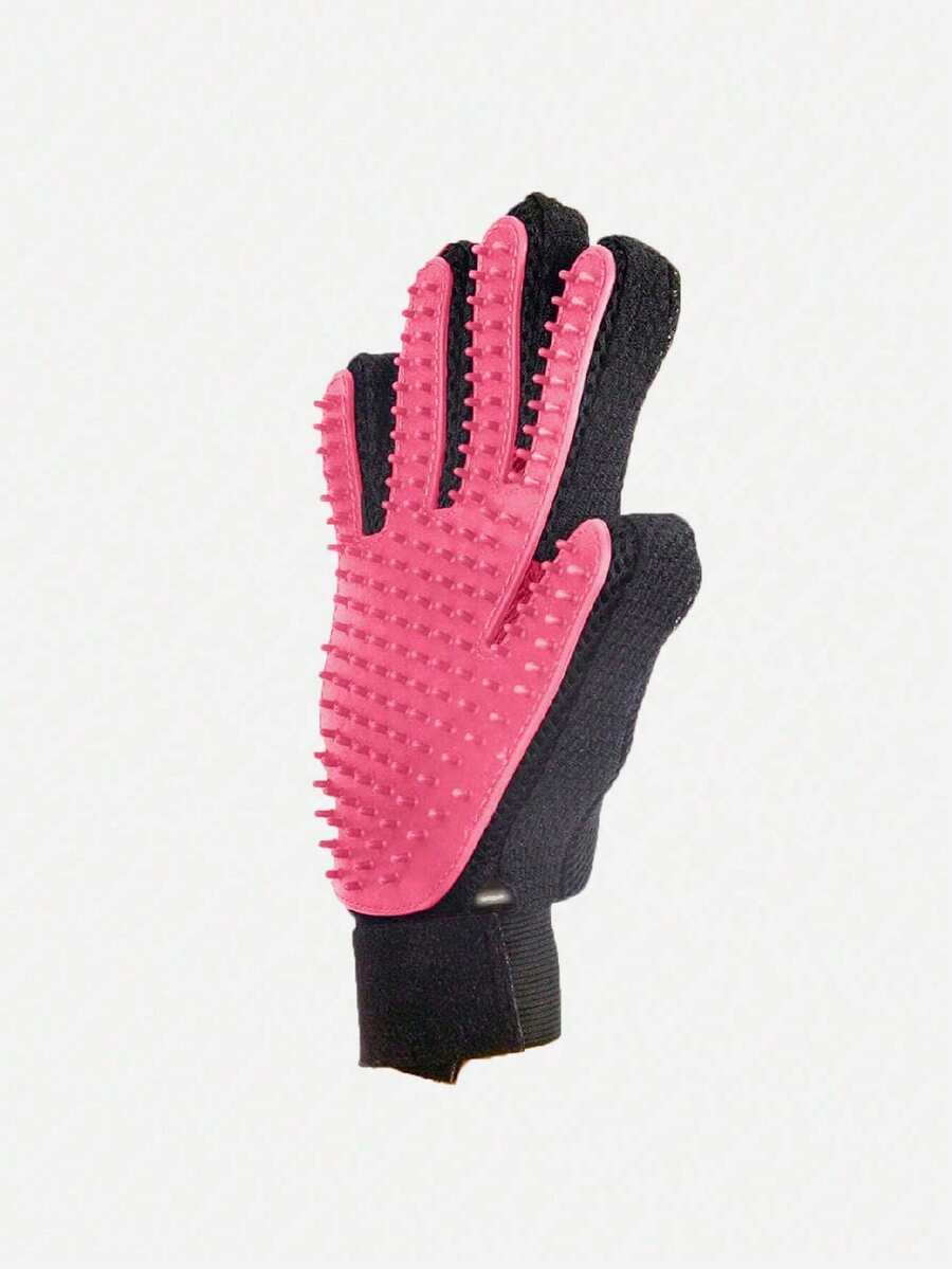 1 件宠物毛发去除按摩清洁手套，清洁和美容，对夫妻无害，猫狗美容手套 1 件右手 - 粉色 - 查看 1