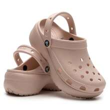 Crocs 女士经典云形木屐，轻便舒适室内/室外休闲运动拖鞋，建议订购小一码 206750-6UR - 206750-6UR - 查看 6