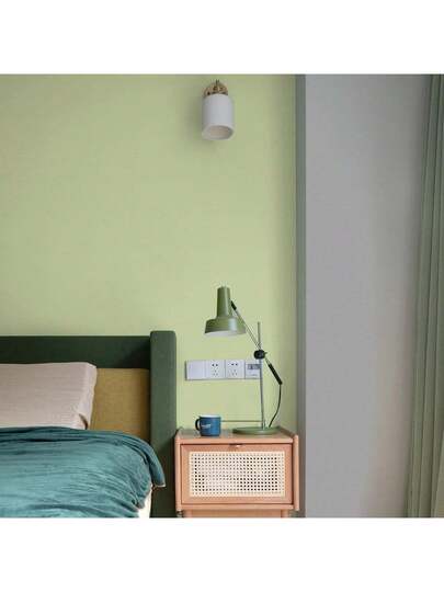 Roll Sage Groen Home Stick Wallpaper Roll, Waterproof Vinyl Contact Paper Living Room Stickers ,Cabinets Kitchen Wand Stickers,Peel view 5