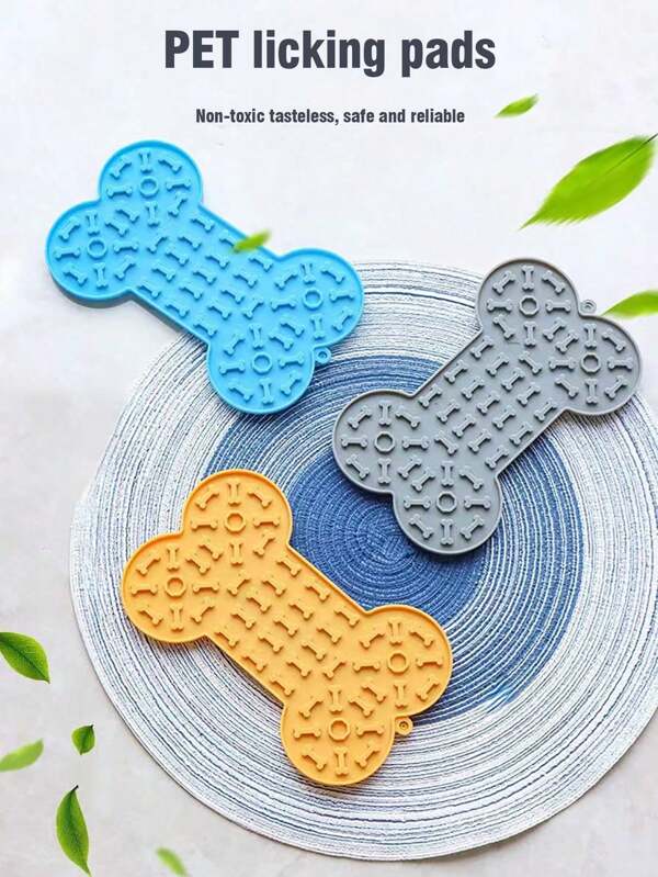 1pc Pet Anti-Skid Slow Feeding Mat, Silicone Dog/Cat Lick Pad Pet Supplies
