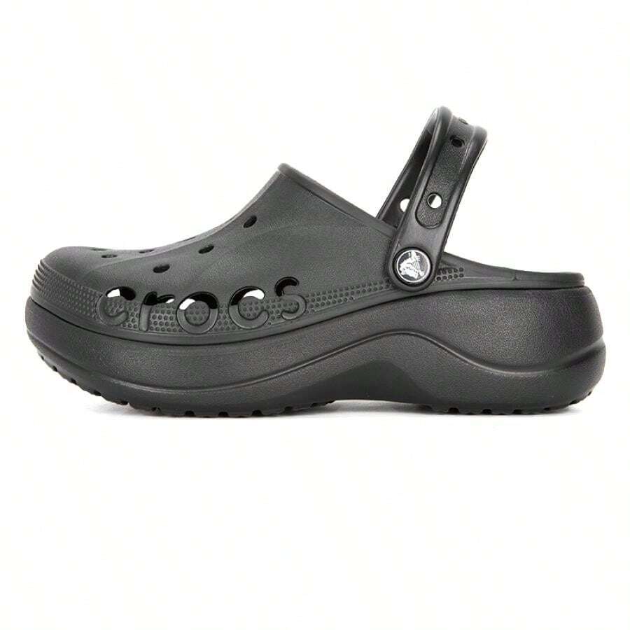 Crocs Sandalias casuales cómodas con suela gruesa para uso en exteriores, modelo para mujer Clog Beyaz Cloud 208186-001 - Negro - Ver 1