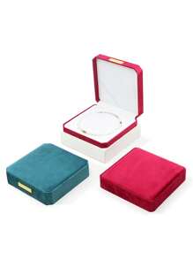 1pc Customized Velvet & Pearl Necklace Jewelry Box Octagon Shaped, Gift Box For Mother's Day, Women's Day