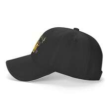 Printed Music Notes Treble Clef Saxophonist Jazz Musician Saxophone Sandwich Baseball Cap - Adjustable Washed Dad Hat - Breathable, Lightweight & Durable - Unisex Outdoor Sports Trucker Hat & Casual Wear Fisherman Hat - Black - View 4