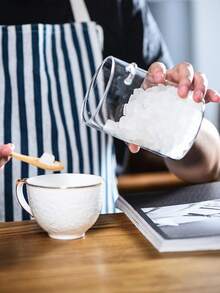 1pc - Glass Airtight Container, Sugar Jar, Spice Jar, Food Storage, With Wooden Lid And Spoon, Transparent Storage Jar With Wooden Lid And Spoon, Leaf Jar, Coffee Jar, Spice Jar, Airtight, Coffee, Tea, Candy, Special Purpose, Airtight Glass Kitchen Jar, Airtight Food Storage Jar, Various Cereals And Snacks - Multicolor - View 9
