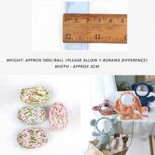 3 pièces Ruban de satin en polyester, environ 300g, mélange multicolore de fil doux en tissu - pour pantoufles au crochet DIY, sacs, panier de rangement (design d'emballage assorti)