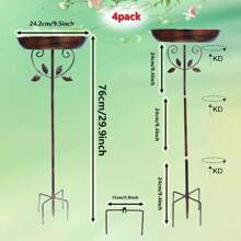 1pc Metal Bird Feeding Bath Bowl, Decorative Ground Stand For Garden, Yard, Lawn, Suitable For Backyard Birdbath, Bird Feeding, Gift For Parents, Friends Room Decor Bedroom Decor Home Decor Wall Decor