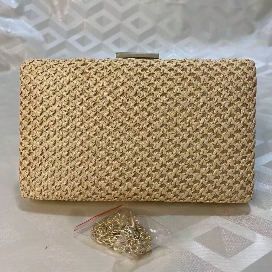 Luxury Rhinestone Clutch Bag - For Weddings, Parties And Special Events - Caqui - Ver 1