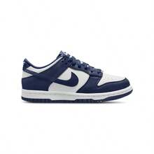 Nike Dunk Low  (GS) Women Casual Athletic Shoes Sneakers - White/Midnight - View 2