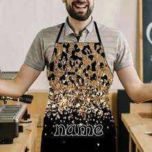 Customized Text/Name, [Creative Beauty Apron] Adjustable Polyester Beauty Apron | Designed For Professional Gardeners And Beauty Therapists With Creative Paw Print Design