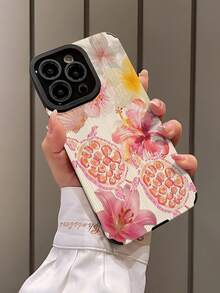Summer Phone Case 1pc Pink Marine Life Texture Soft Anti-Drop Phone Case Compatible With Apple And - Multicolor - View 3