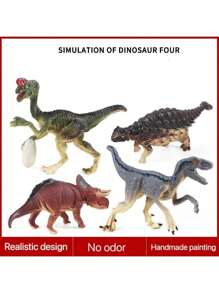 1 pieza/4 piezas Juguetes del dinosaurio Tiranosaurio Rex - Figura de acción realista de Trex Jurasico Juguete Modelo de Figurita del mundo prehistórico para decoración de habitación, regalos de dinosaurio, juguetes de Trex, dormitorio, dinosaurio grande, regalo de Navidad/Año Nuevo, decoración de tarta