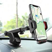 1pc Suction Cup Car Phone Holder, Multi-Function Telescopic Navigation Bracket, Suitable For Cars, Desktops, Fits Smartphones Up To 18.41cm - Multicolor - View 7