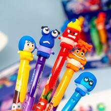 Disney 9pcs[ Disney Official ] Inside Out Erasable Gel Pen Full Character Color Gel Pen Exam Diary Seamless Modification School Supplies, Back To School