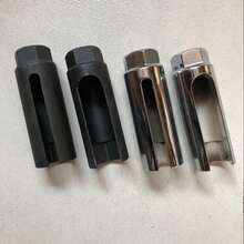 Manguito de sensor de oxígeno de 22 mm, alta dureza, acero de cromo vanadio, manguitos de desmontaje de sensor, herramientas de reparación automotriz - boca ancha blanca - Ver 2