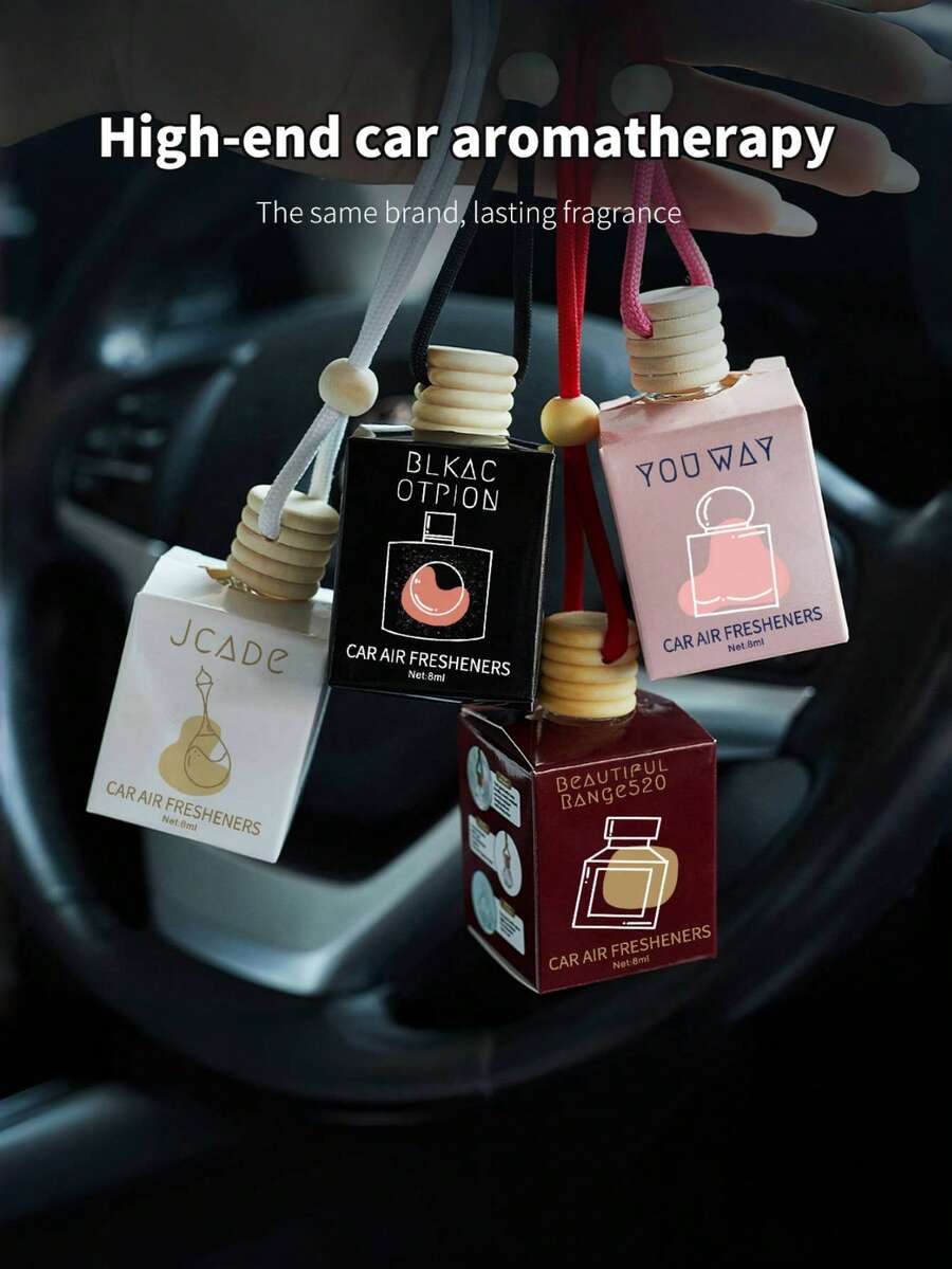 1 件 8ml 汽车悬挂式空气清新剂，节日必备，送给女性的可爱礼物，汽车香氛，可爱的汽车空气扩散器，持久留香的汽车空气清新剂，女士汽车清新剂，香味持久，适合日常旅行，汽车除臭和增强香味，可作为母亲节和情人节的礼物 - 彩色 - 查看 1