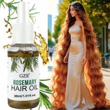 GZE Organic Rosemary Scalp & Hair Strengthening Oil For All Hair Types | Nourishing & Volumizing Dried Flower Essential Hair Care Oil 30ml
