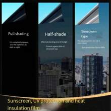 1PC 17.7 Inch PVC Material Premium Home And Office Thermal Control Window Film - UV Protection, Privacy Protection, Anti Glare, Electrostatic Adsorption, Easy To Install - Bathroom Decoration, Living Room Decoration, Room Decoration, Bedroom Decoration, Kitchen Decoration, Office Decoration, Gift Glass Window Film